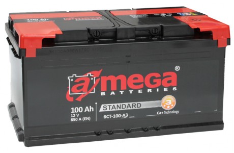 Аккумулятор A-mega Standard 100 R+ 850 A (EN)